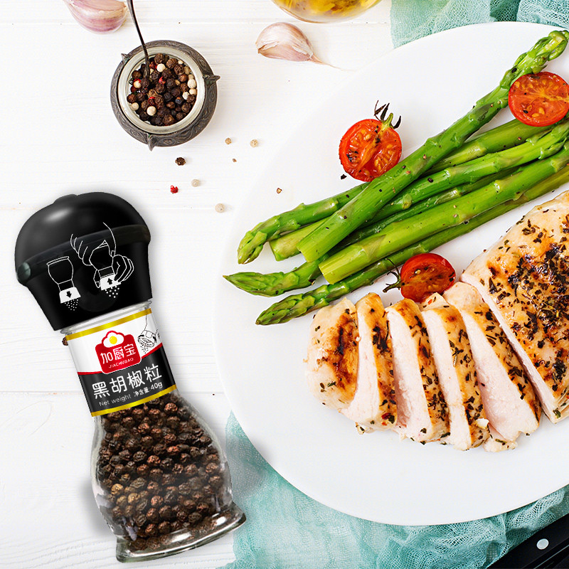 JCB Black Peppercorns Specialità Home Commercial Pepper Grinder Spice condimento per bistecche